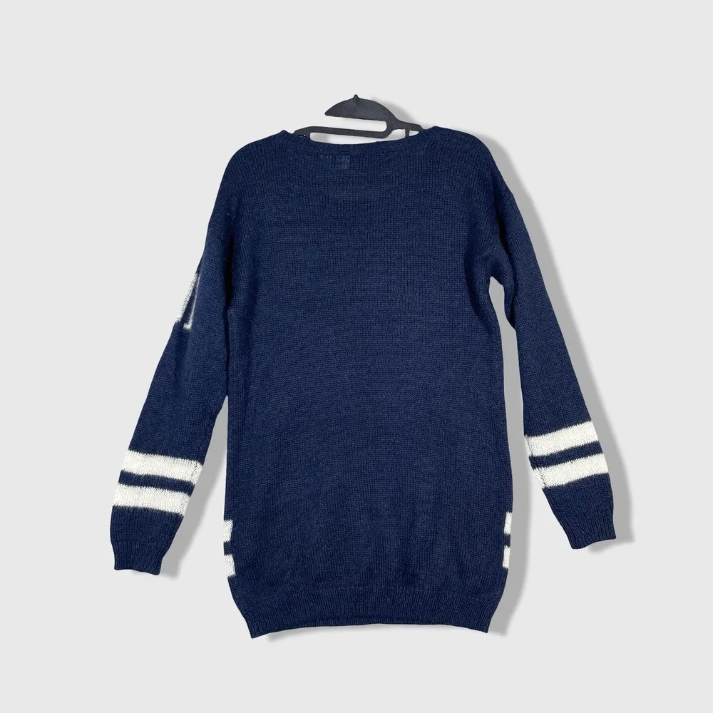 H&M Divided Disney Dalmatians Sweater Womens XS Blue‎ Knit Retro Cute Cartoon